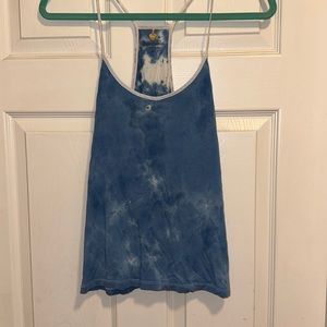 Juicy Couture Blue and White Tank Top